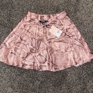 Misguided Snake Print Mini Skirt